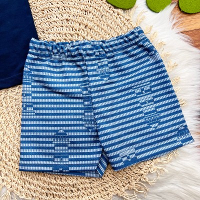 Conj. Regata Waves Rise e Bermuda Farol - Azul Marinho e Jeans